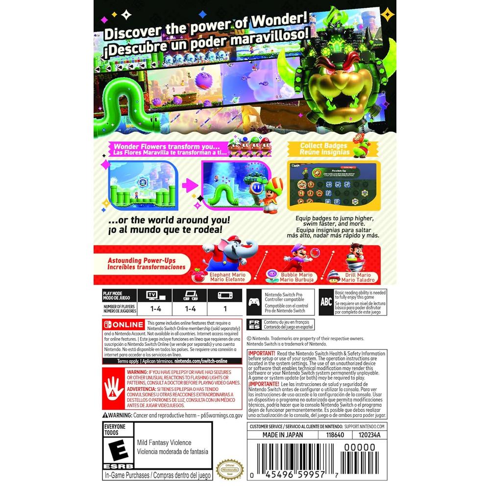 VIDEOJUEGO NINTENDO SUPER MARIO BROS WONDER SWITCH USA - 2