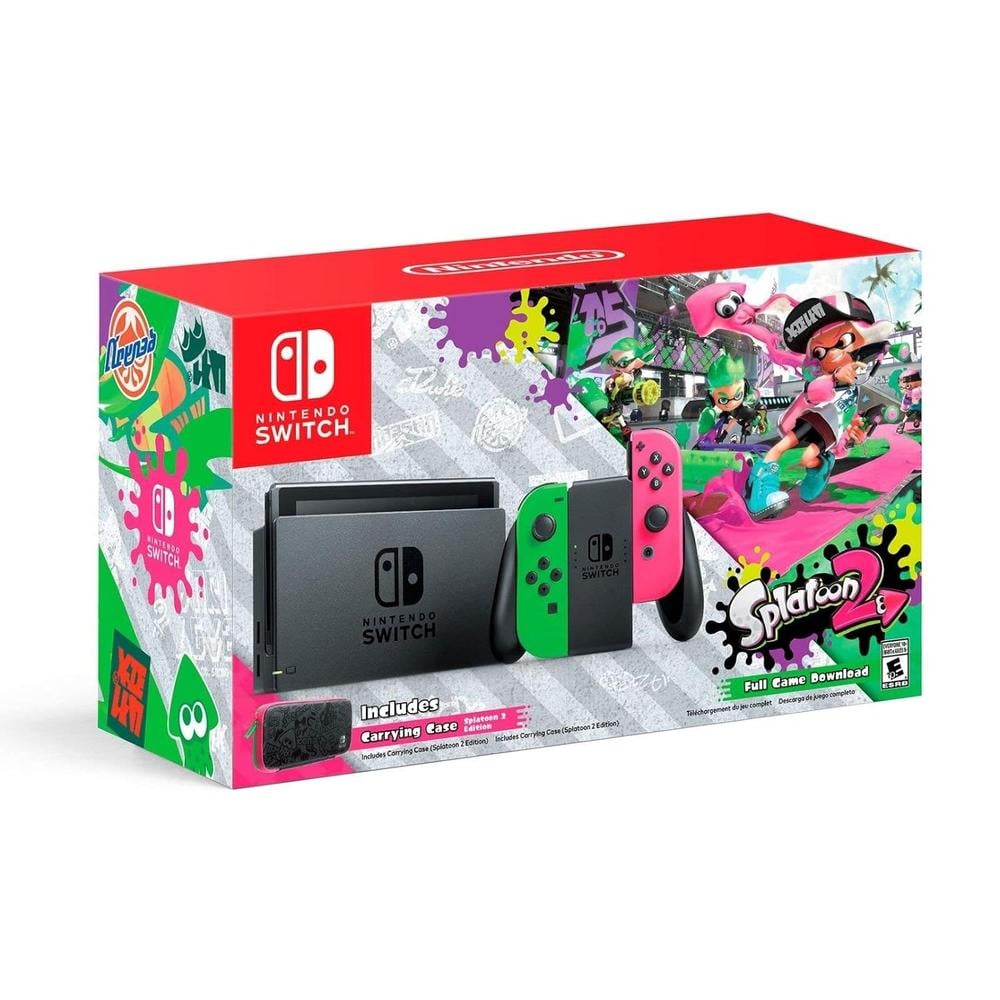 (REACONDICIONADA) CONSOLA NINTENDO SWITCH + SPLATOON 2 | VERDE NEÓN / ROSA NEÓN - 1