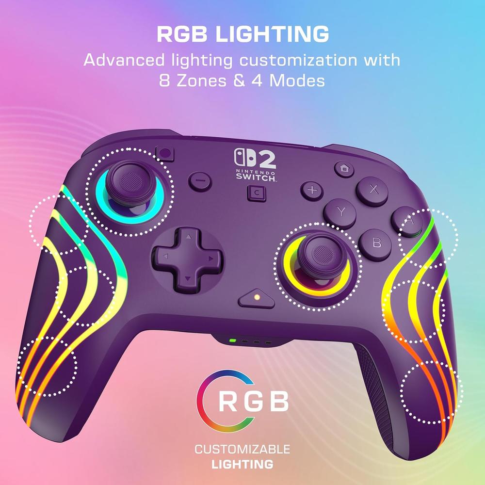 MANDO TURTLE BEACH AFTERGLOW WAVE RGB SWITCH / SWITCH 2 | PURPLE - 4