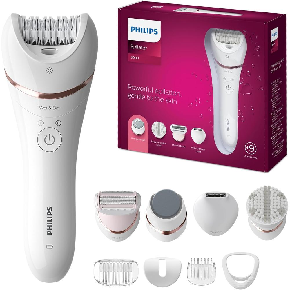 DEPILADORA PHILIPS SERIES 8000 5 EN 1 BRE740/14 - 1