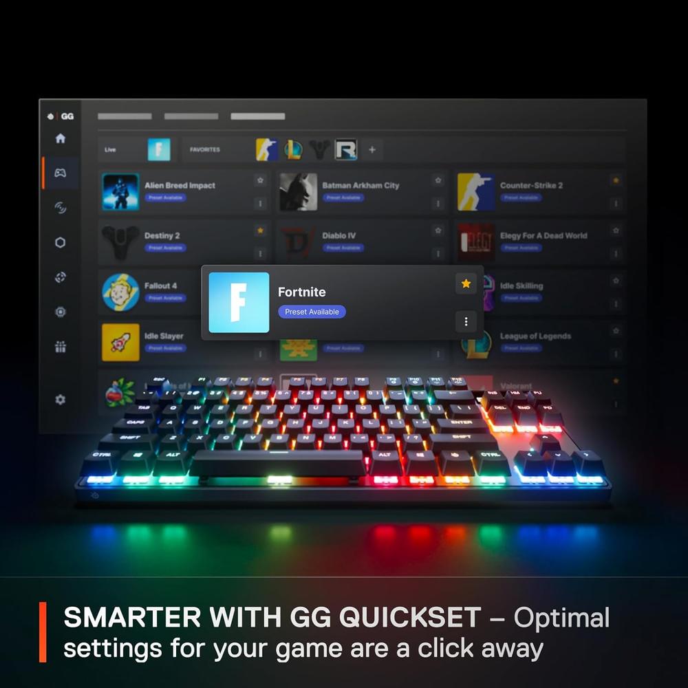 TECLADO ALÁMBRICO MECÁNICO APEX PRO TKL GEN 3 STEELSERIES | NEGRO - 4
