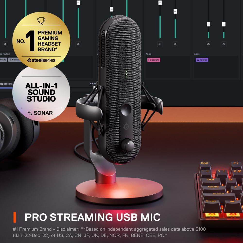 MICRÓFONO USB ALIAS STEELSERIES | NEGRO - 2