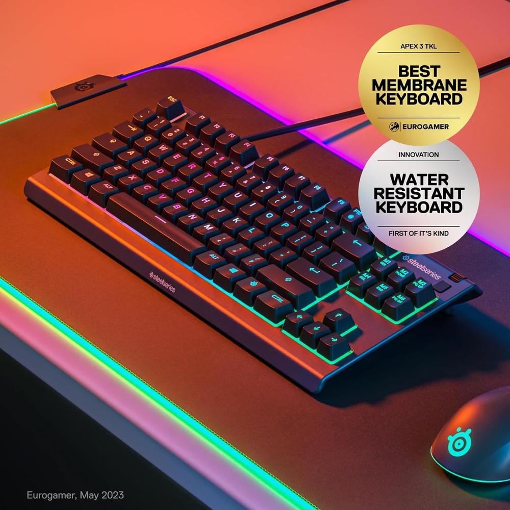 TECLADO ALÁMBRICO APEX 3 TKL STEELSERIES | NEGRO - 2