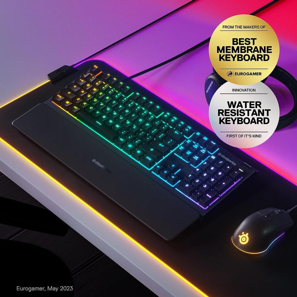 TECLADO ALÁMBRICO APEX 3 STEELSERIES | NEGRO - 2