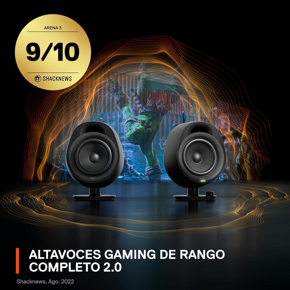 PARLANTES BLUETOOTH 2.0 ARENA 3 STEELSERIES | NEGRO - 2