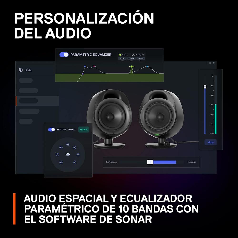PARLANTES BLUETOOTH 2.0 ARENA 3 STEELSERIES | NEGRO - 3