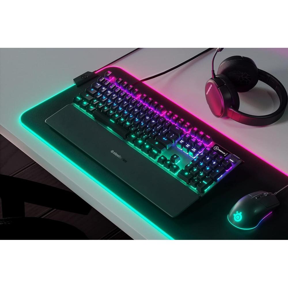 TECLADO ALÁMBRICO MECÁNICO APEX 5 STEELSERIES | SWITCH HÍBRIDO AZUL - 4