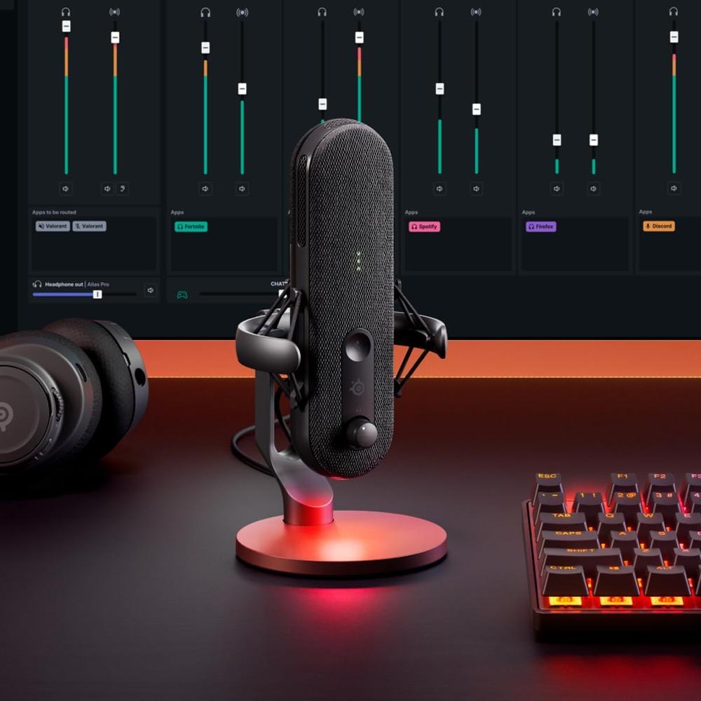 (REACONDICIONADO) MICRÓFONO USB ALIAS STEELSERIES | NEGRO - 4