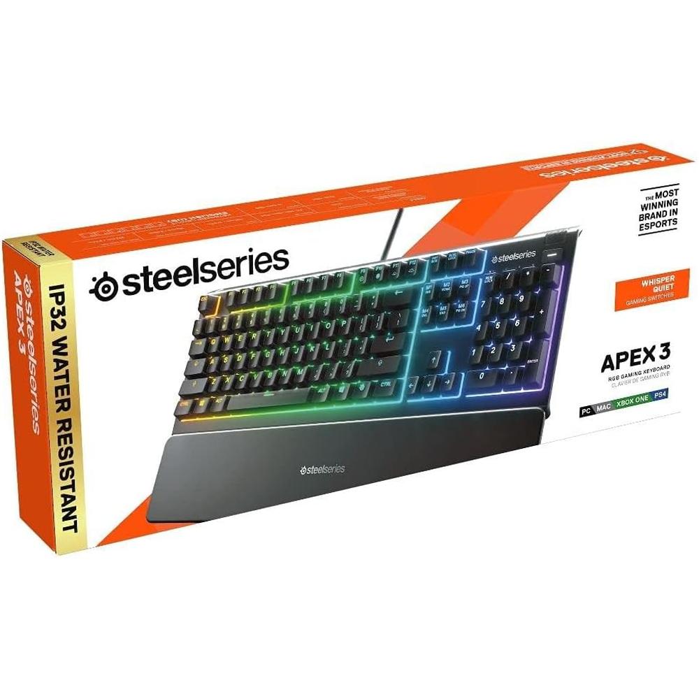 (REACONDICIONADO) TECLADO ALÁMBRICO APEX 3 EN STEELSERIES | NEGRO - 4