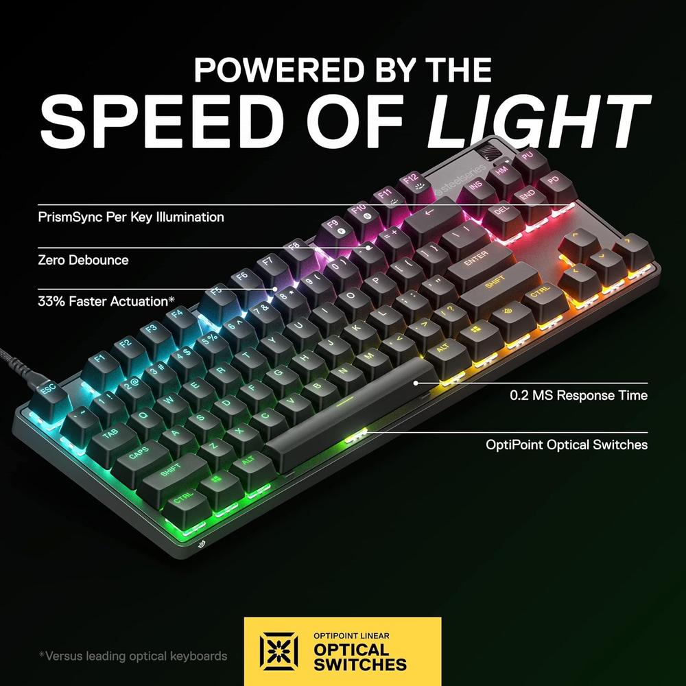 TECLADO ALÁMBRICO MECÁNICO APEX 9 TKL US STEELSERIES | RGB - 2