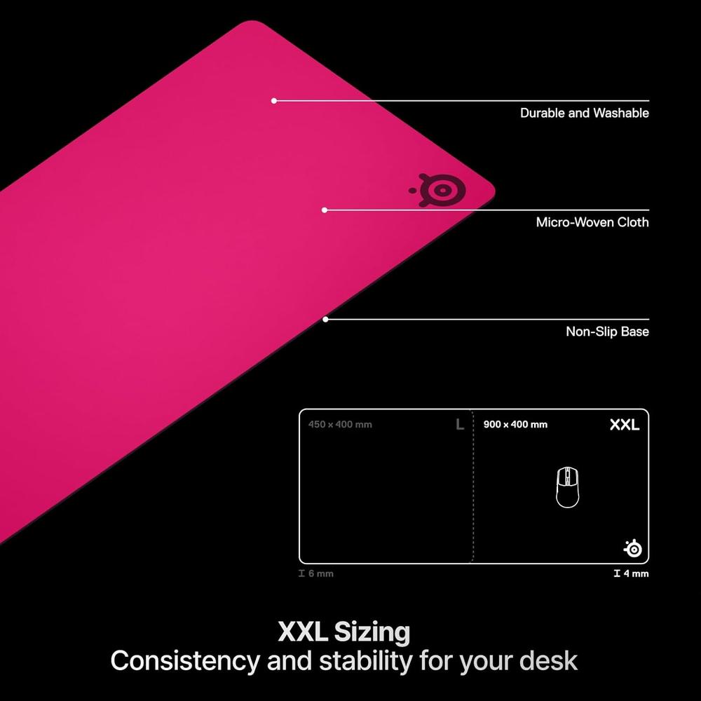 MOUSEPAD QCK XXL HEAVY STEELSERIES | MAGENTA - 5