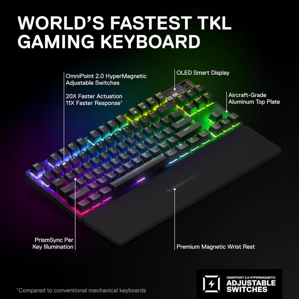 (REACONDICIONADO) TECLADO INALÁMBRICO MECÁNICO APEX PRO TKL STEELSERIES | RGB - 3