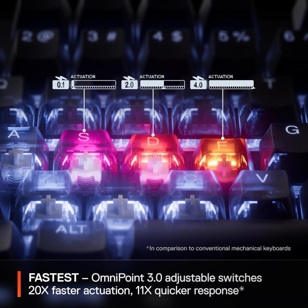 (REACONDICIONADO) TECLADO ALÁMBRICO MECÁNICO APEX PRO TKL GEN 3 STEELSERIES | BLANCO - 5