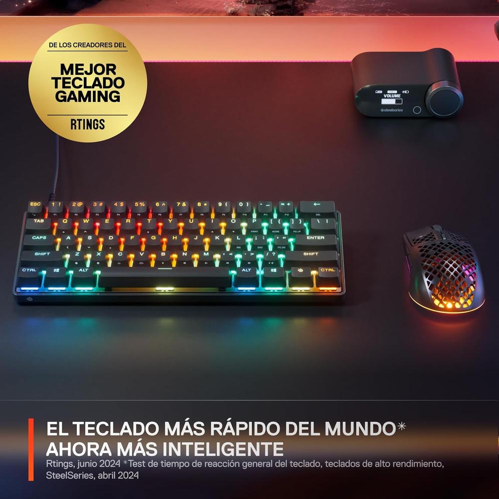 TECLADO ALÁMBRICO MECÁNICO APEX PRO MINI GEN 3 STEELSERIES | NEGRO - 2