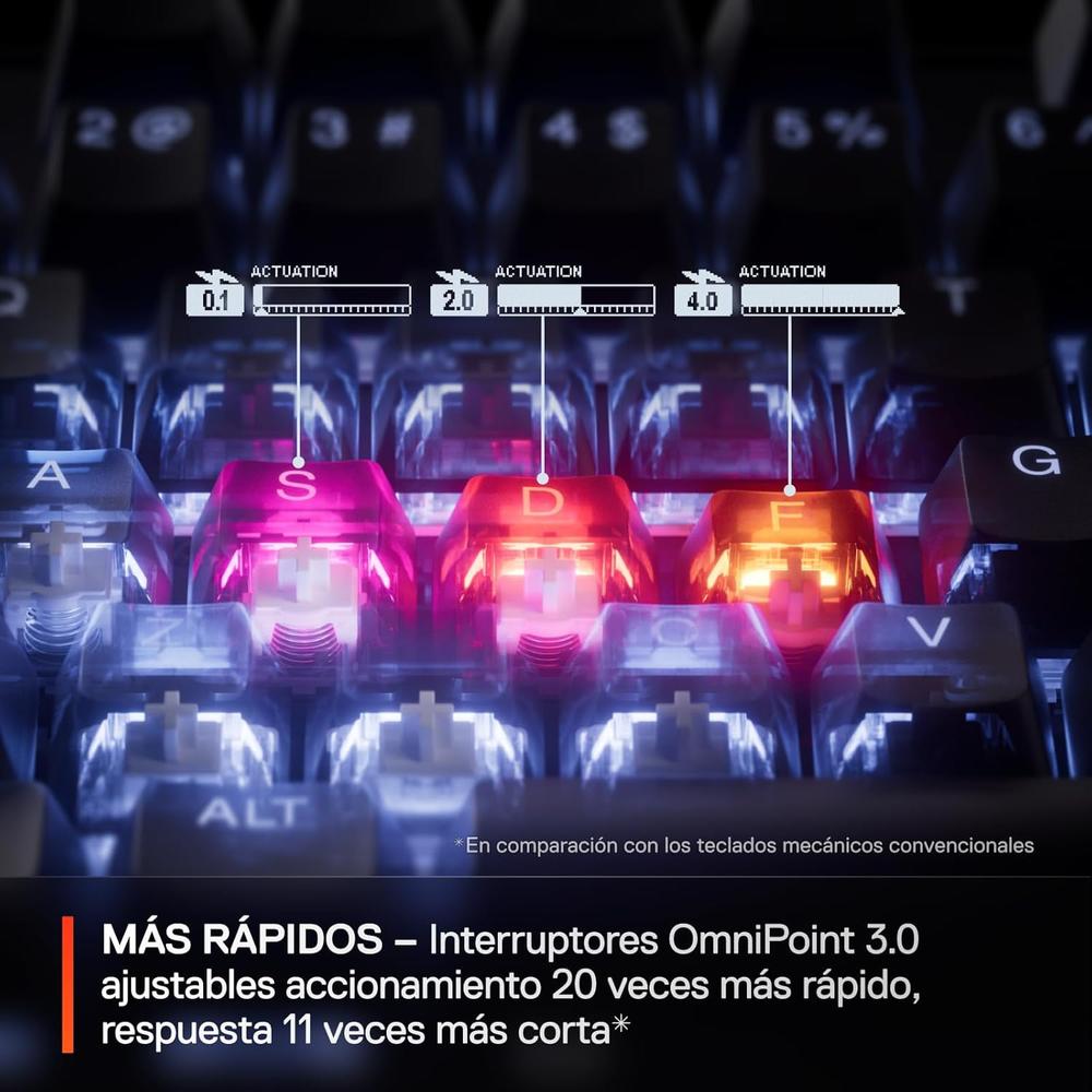 TECLADO ALÁMBRICO MECÁNICO APEX PRO MINI GEN 3 STEELSERIES | NEGRO - 6