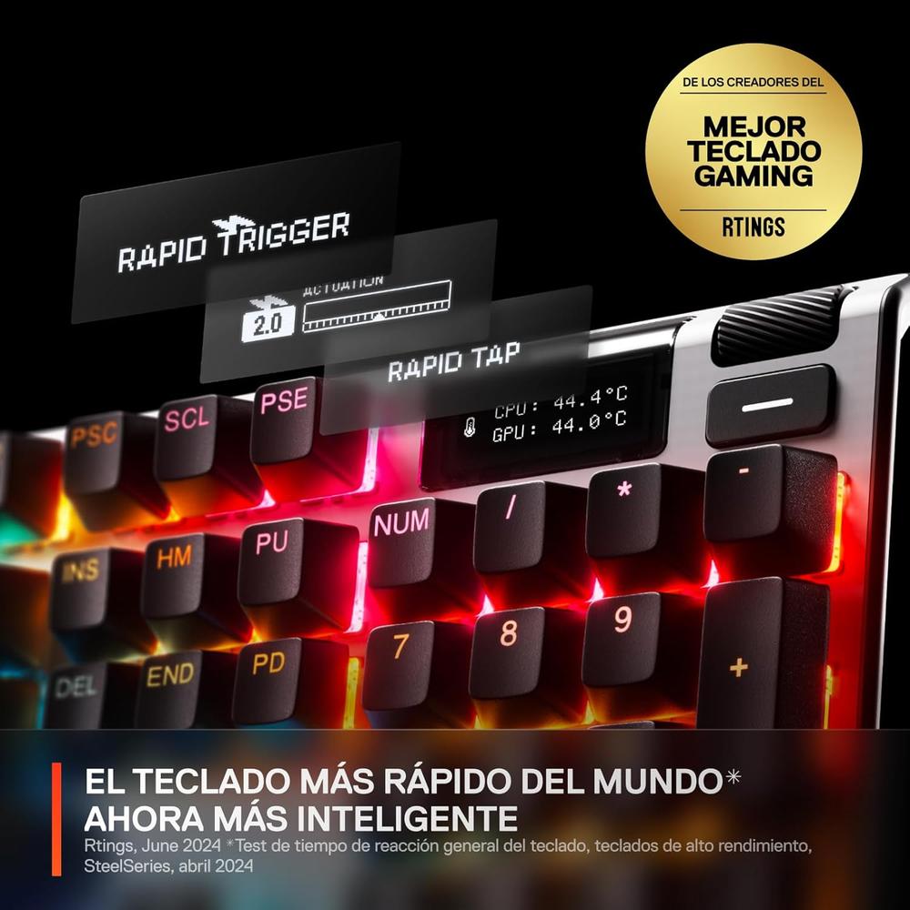 TECLADO ALÁMBRICO MECÁNICO APEX PRO GEN 3 STEELSERIES | NEGRO - 2