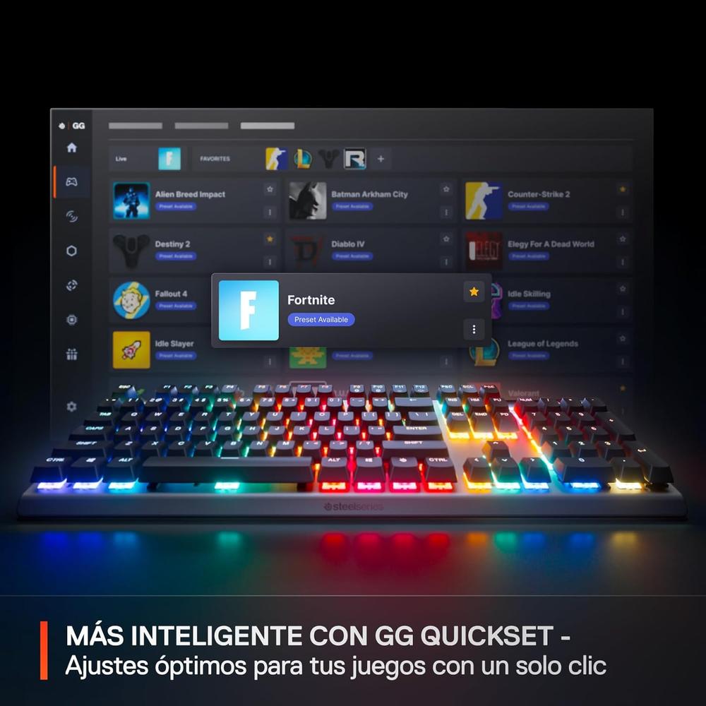 TECLADO ALÁMBRICO MECÁNICO APEX PRO GEN 3 STEELSERIES | NEGRO - 4