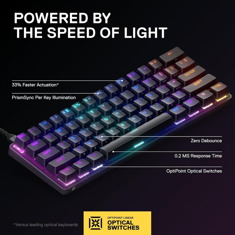 TECLADO ALÁMBRICO MECÁNICO APEX 9 MINI STEELSERIES | RGB - 3