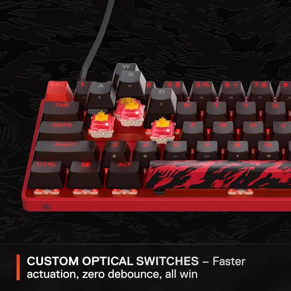 (REACONDICIONADO) TECLADO ALÁMBRICO MECÁNICO APEX 9 MINI FAZE CLAN EDITION STEELSERIES | ROJO - 3