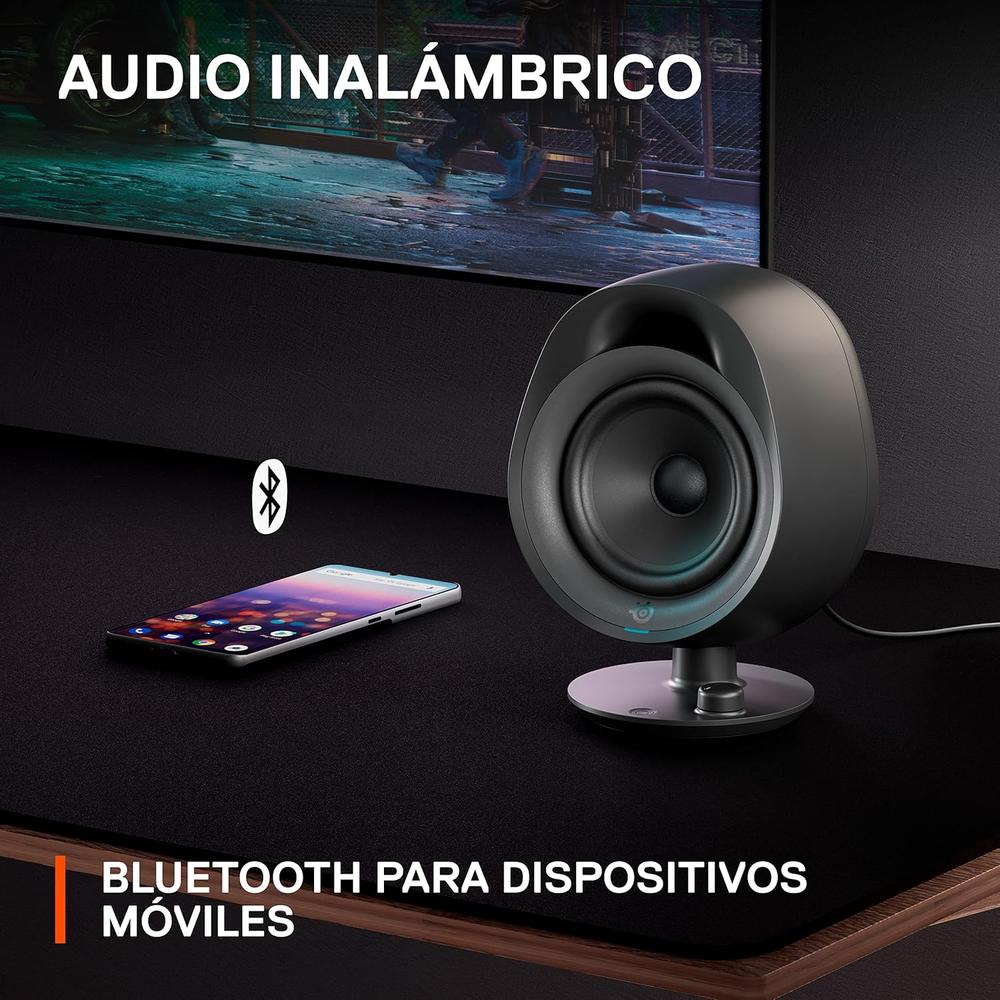 (REACONDICIONADO) PARLANTES BLUETOOTH 2.0 ARENA 3 STEELSERIES | NEGRO - 4