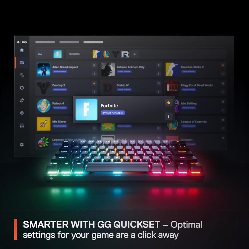 (REACONDICIONADO) TECLADO ALÁMBRICO MECÁNICO APEX PRO MINI GEN 3 STEELSERIES | NEGRO - 5