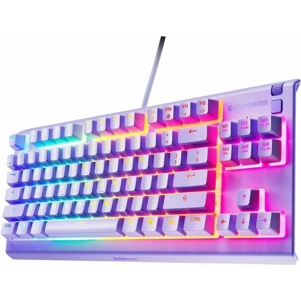 TECLADO ALÁMBRICO APEX 3 TKL STEELSERIES | LAVANDA - 4