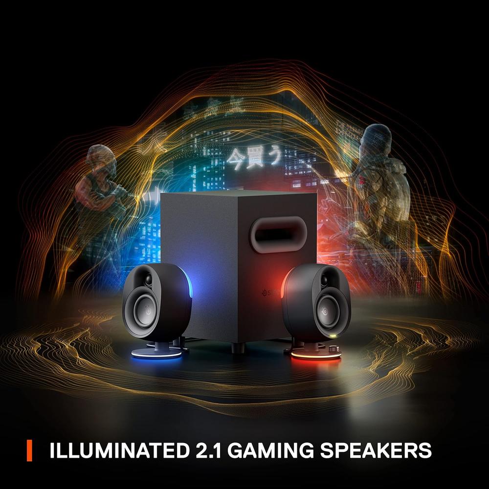 (REACONDICIONADO) PARLANTES BLUETOOTH 2.1 ARENA 7 STEELSERIES | NEGRO - 2