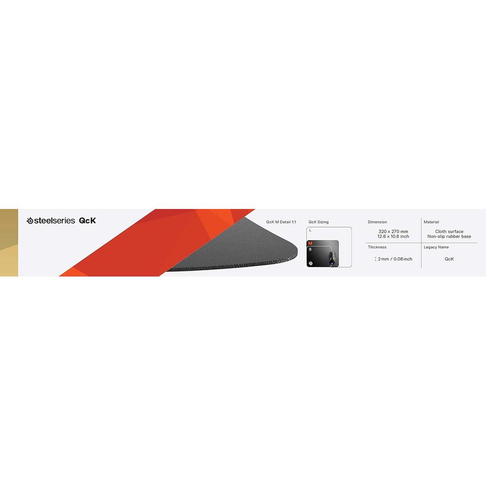 MOUSEPAD QCK MEDIUM HEAVY STEELSERIES | NEGRO - 6