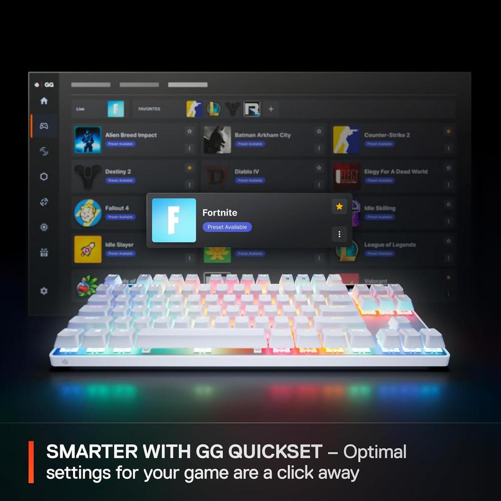 TECLADO ALÁMBRICO MECÁNICO APEX PRO TKL GEN 3 STEELSERIES | BLANCO - 4