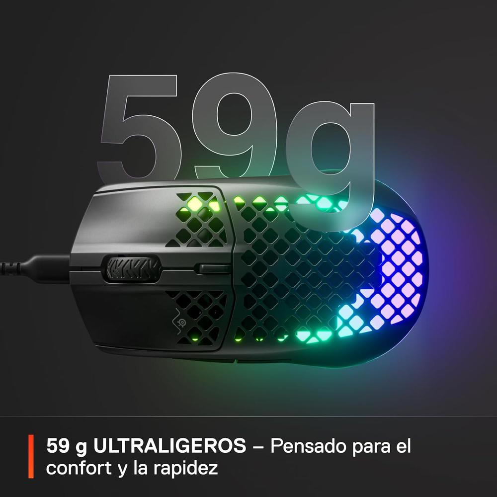 MOUSE ALÁMBRICO AEROX 3 STEELSERIES | ONYX - 4