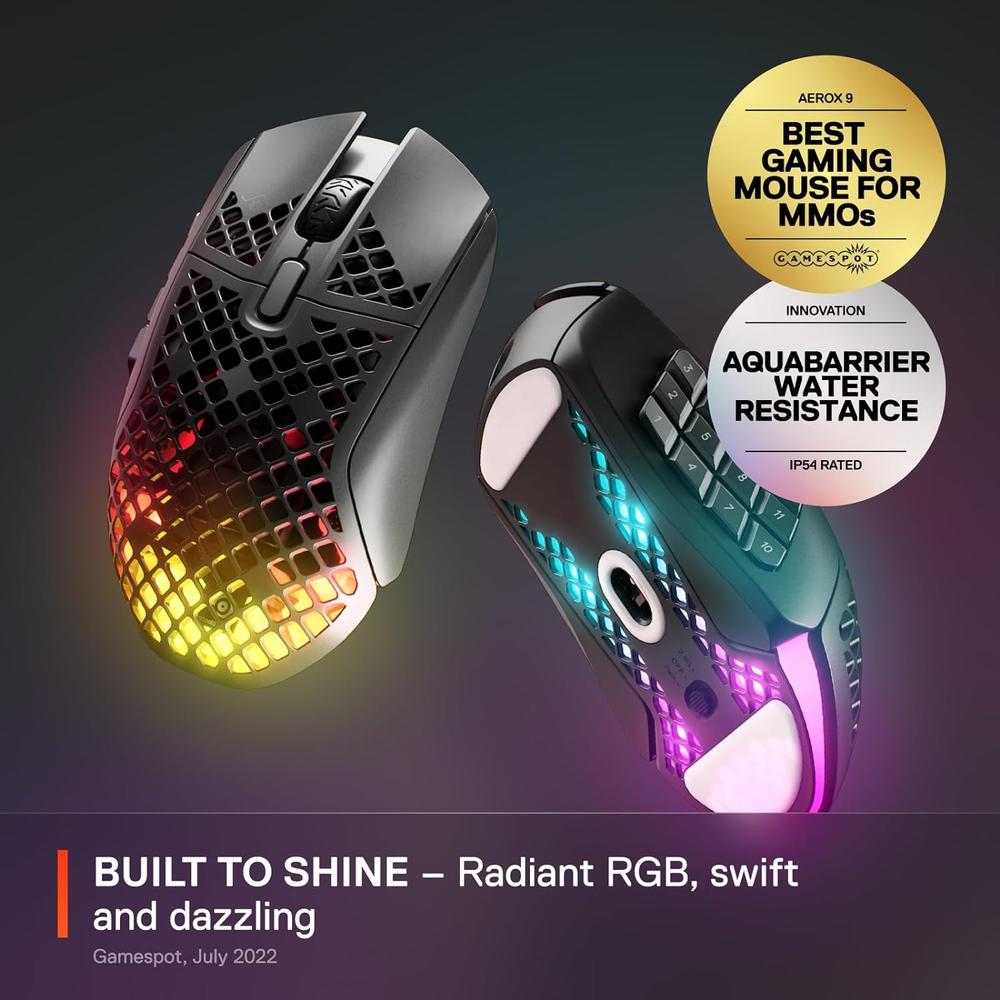 MOUSE INALÁMBRICO AEROX 9 STEELSERIES | NEGRO - 2