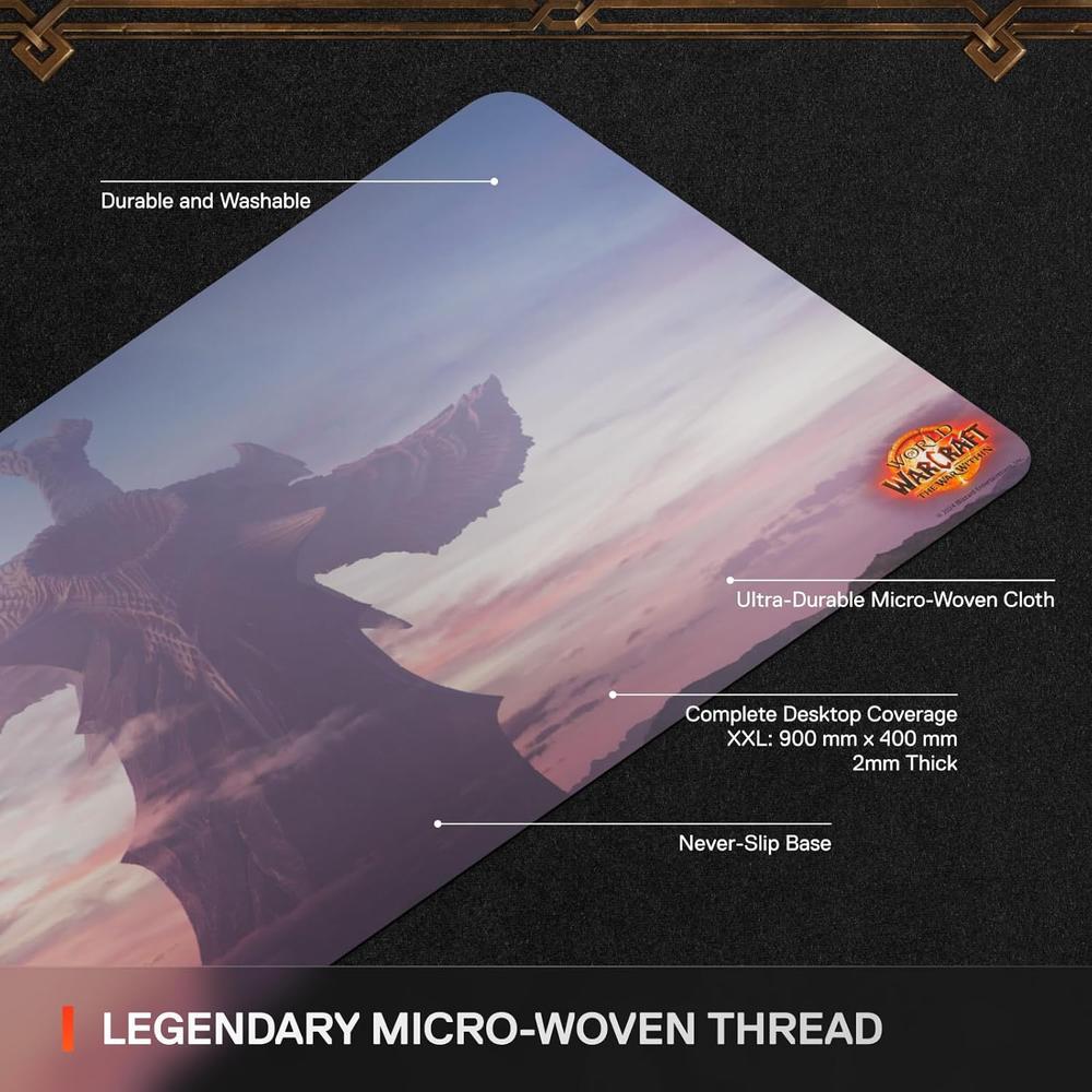 MOUSEPAD QCK XXL WORLD OF WARCRAFT EDITION STEELSERIES | NEGRO - 3