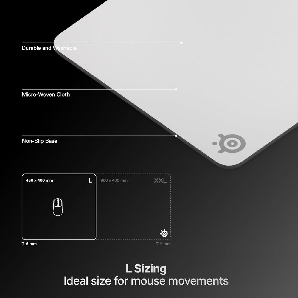 MOUSEPAD QCK LARGE HEAVY STEELSERIES | BLANCO - 5