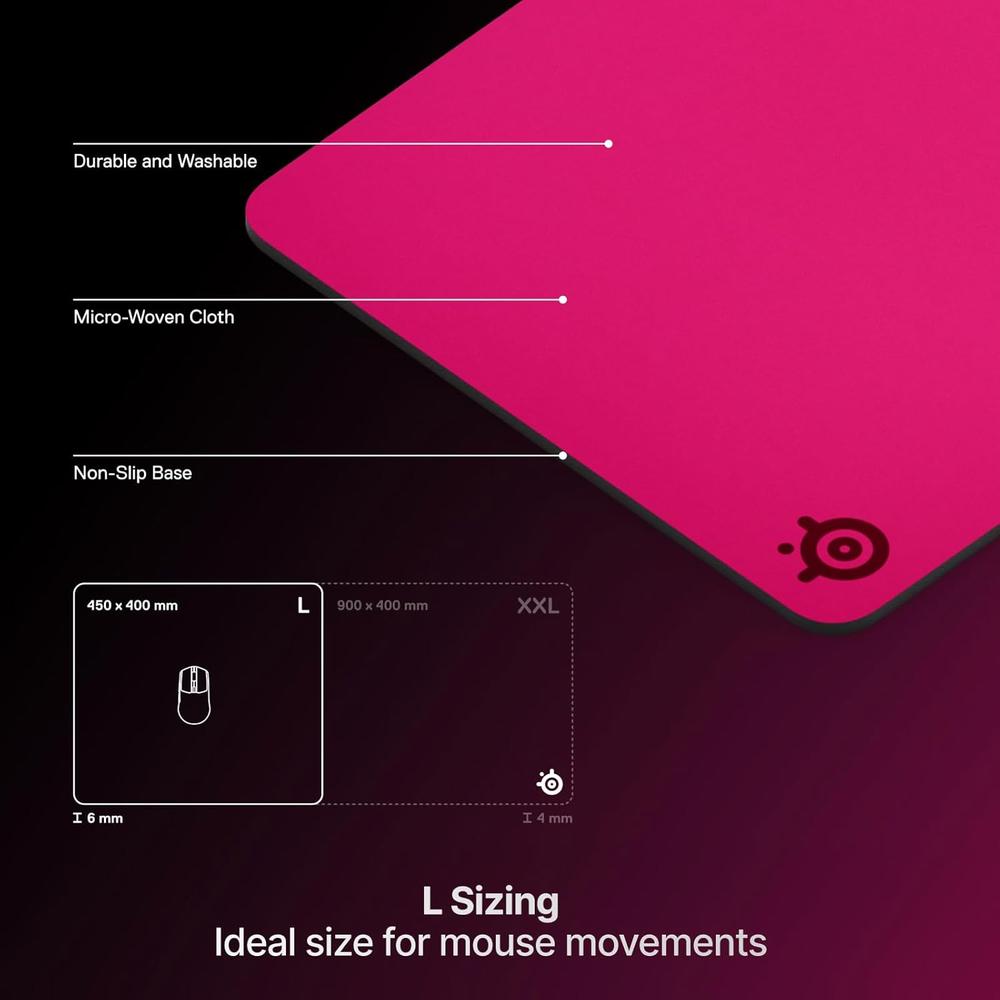 MOUSEPAD QCK LARGE HEAVY STEELSERIES | MAGENTA - 5
