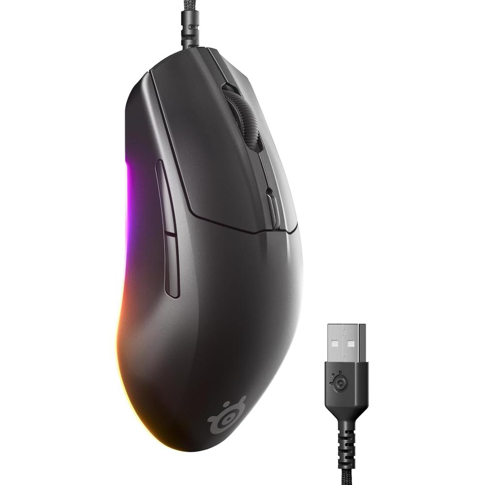 (REACONDICIONADO) MOUSE ALÁMBRICO RIVAL 3 GEN 2 STEELSERIES | NEGRO - 1