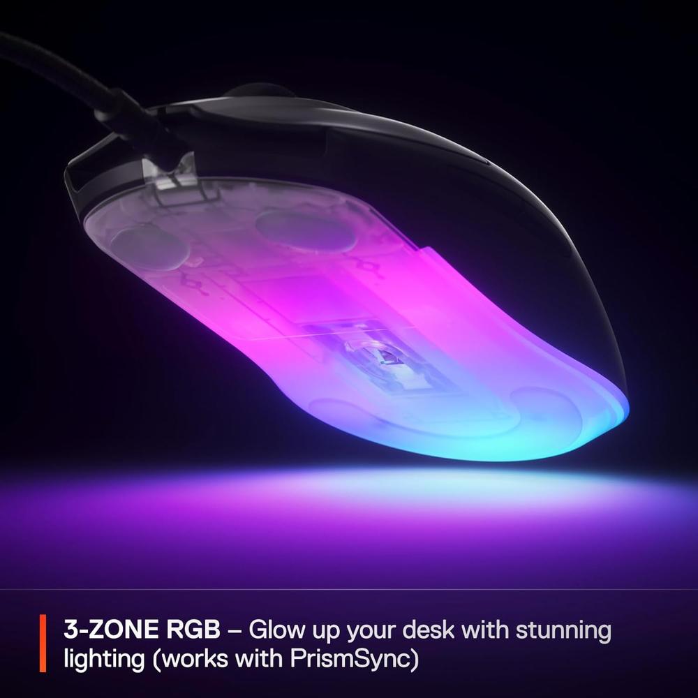 (REACONDICIONADO) MOUSE ALÁMBRICO RIVAL 3 GEN 2 STEELSERIES | NEGRO - 4