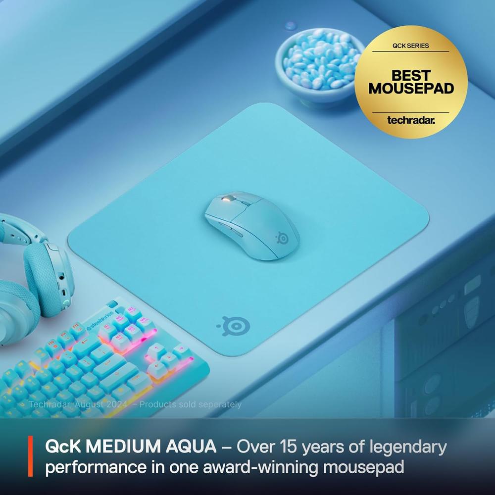 MOUSEPAD QCK MEDIUM CLASSIC STEELSERIES | AQUA - 2