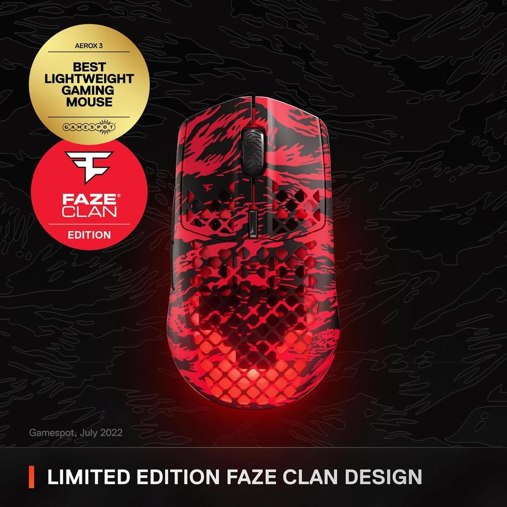 MOUSE INALÁMBRICO AEROX 3 FAZE CLAN EDITION STEELSERIES | NEGRO - 2