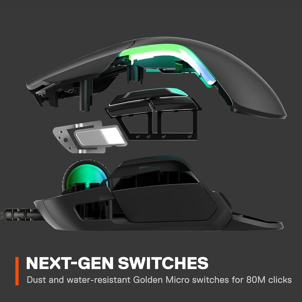 MOUSE ALÁMBRICO RIVAL 5 STEELSERIES | NEGRO - 6