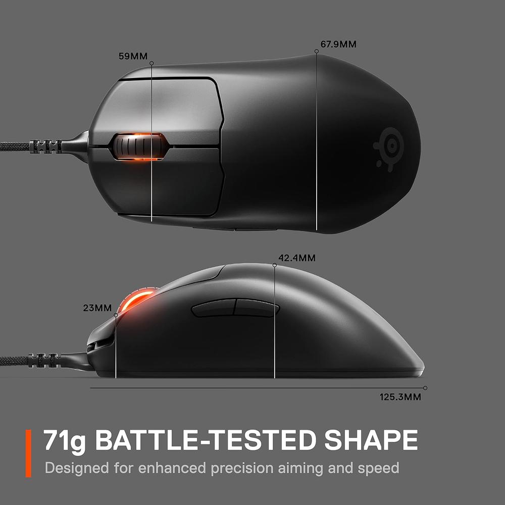 MOUSE ALÁMBRICO PRIME EDITION STEELSERIES | NEGRO - 3