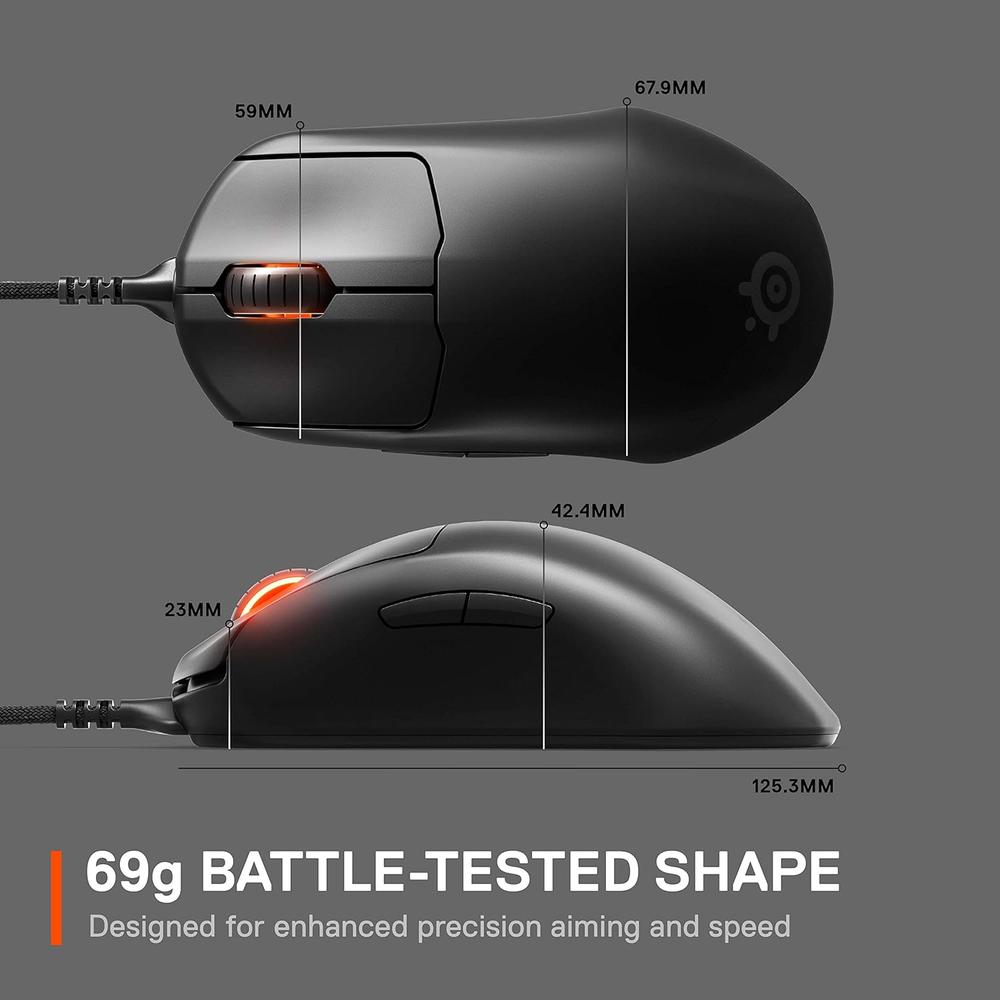 MOUSE ALÁMBRICO PRIME+ EDITION STEELSERIES | NEGRO - 3