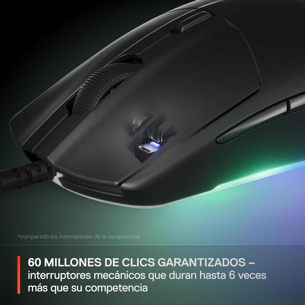 MOUSE ALÁMBRICO RIVAL 3 GEN 2 STEELSERIES | NEGRO - 4