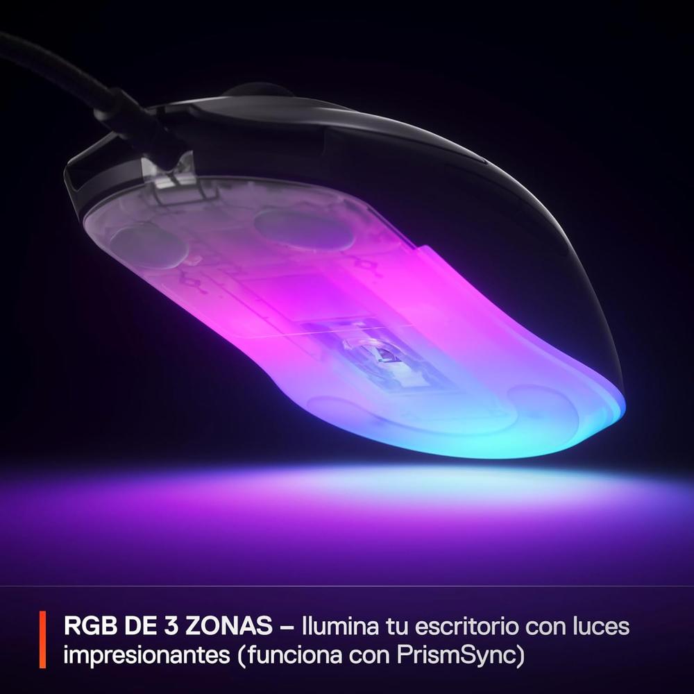 MOUSE ALÁMBRICO RIVAL 3 GEN 2 STEELSERIES | NEGRO - 5