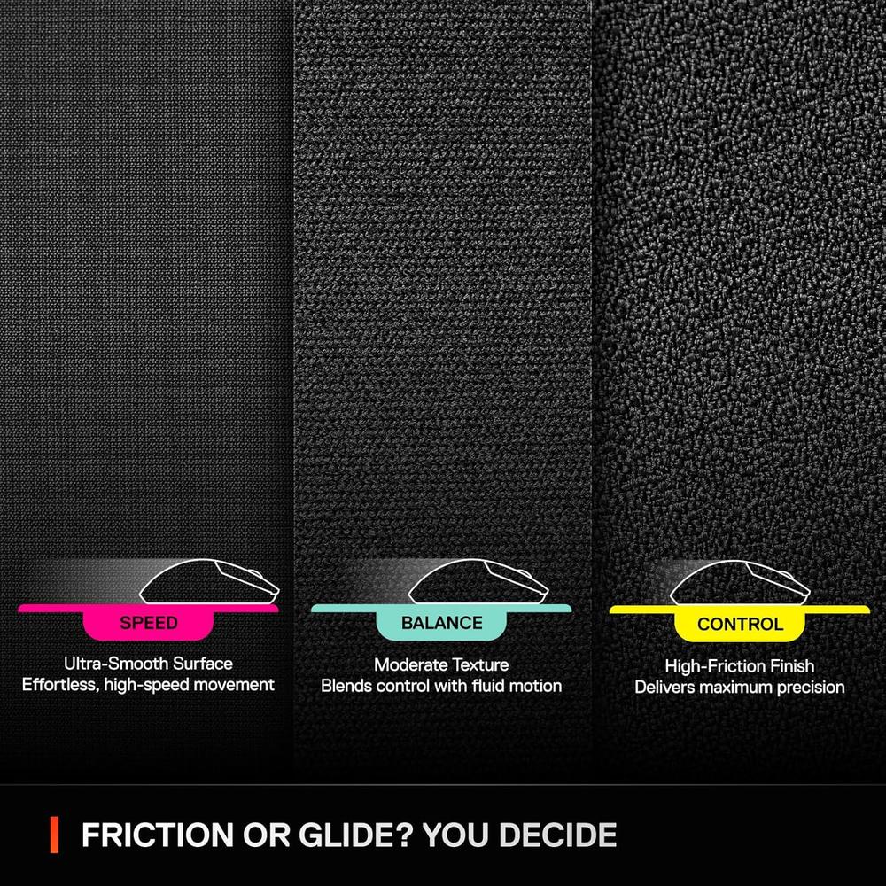 MOUSEPAD QCK XL PERFORMANCE CONTROL STEELSERIES | NEGRO - 6