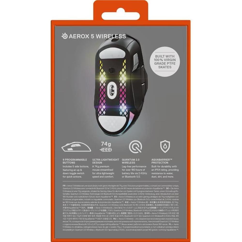 MOUSE INALÁMBRICO AEROX 5 STEELSERIES | NEGRO - 3