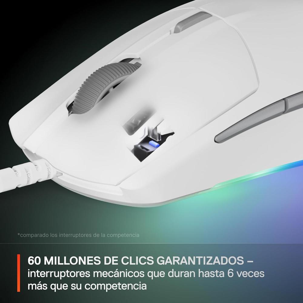 MOUSE ALÁMBRICO RIVAL 3 GEN 2 STEELSERIES | BLANCO - 4