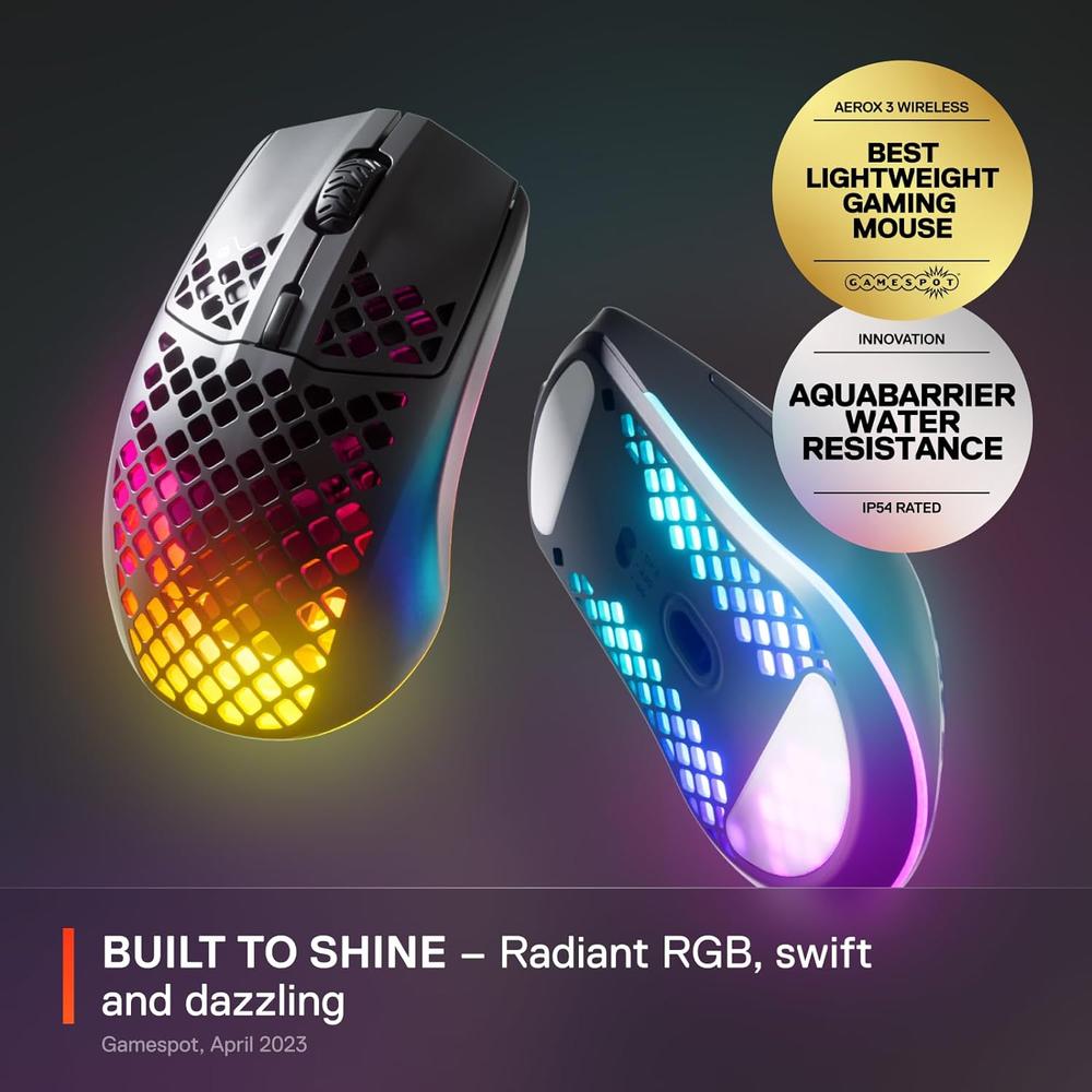 MOUSE INALÁMBRICO AEROX 3 GEN 1 STEELSERIES | ONYX - 2