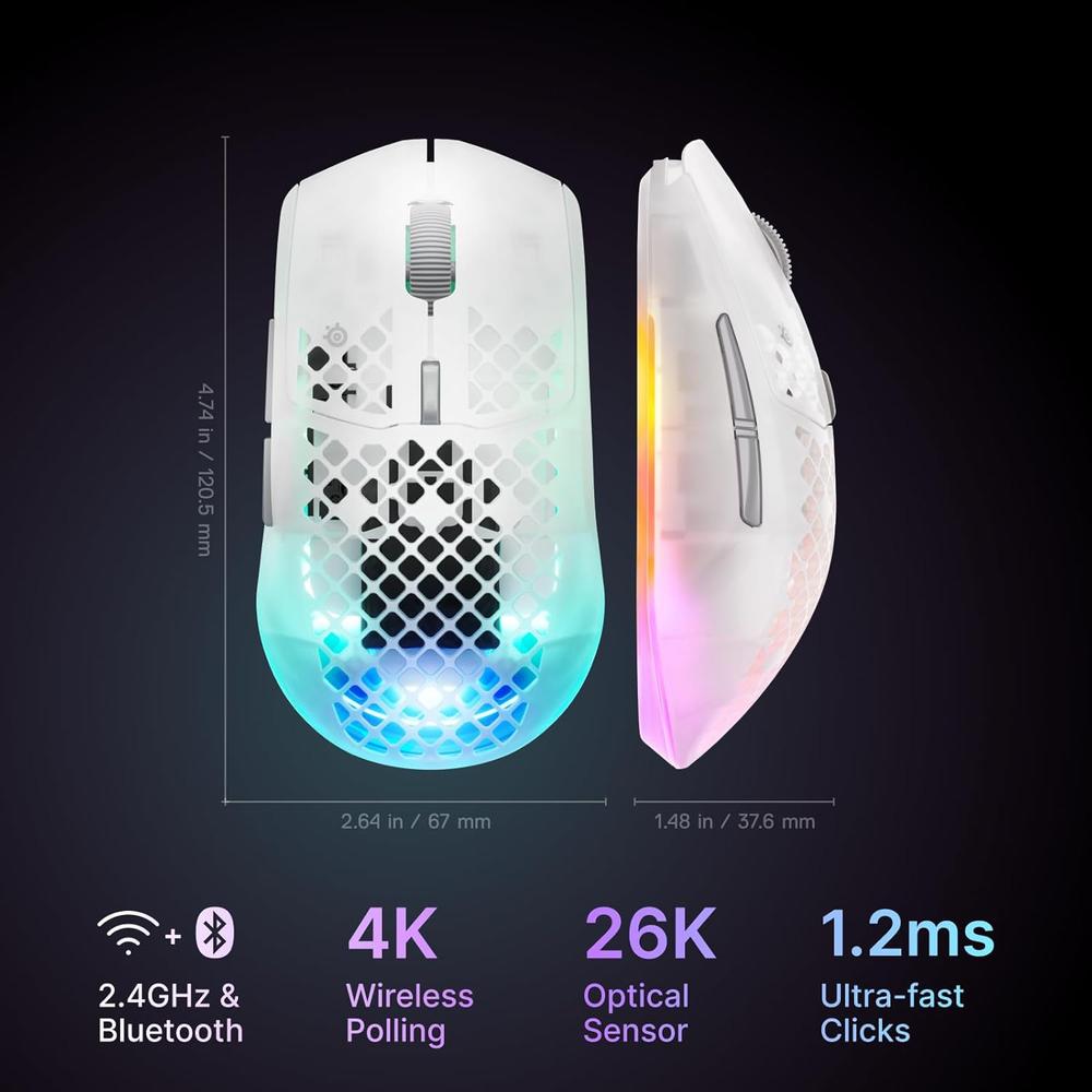MOUSE INALÁMBRICO AEROX 3 GEN 2 STEELSERIES | GHOST - 2
