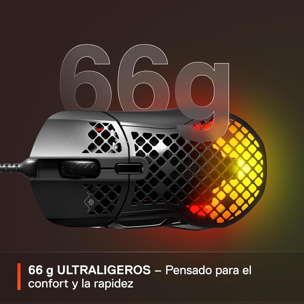 MOUSE ALÁMBRICO AEROX 5 STEELSERIES | NEGRO - 5
