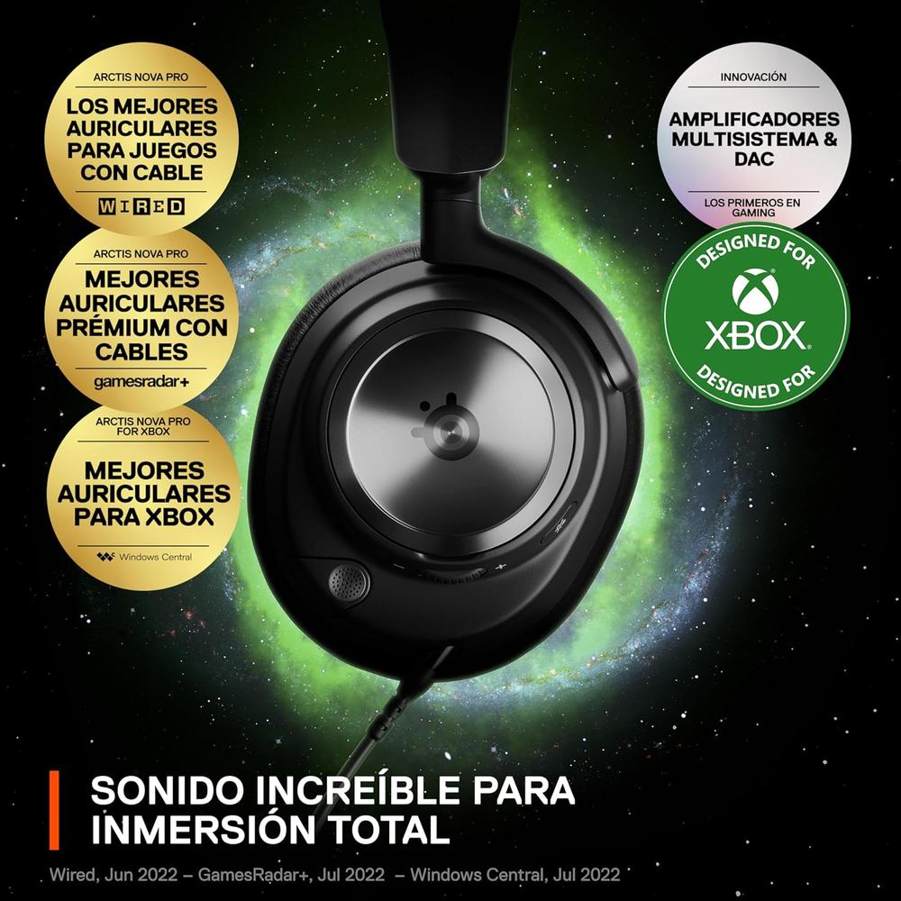 AUDÍFONOS ALÁMBRICOS ARCTIS NOVA PRO XBOX STEELSERIES | NEGRO - 6